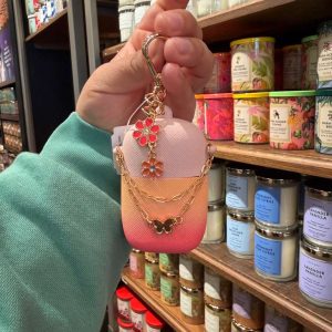 🌸✨ Porta Gel Antibacterial – Diseño Degradado Floral